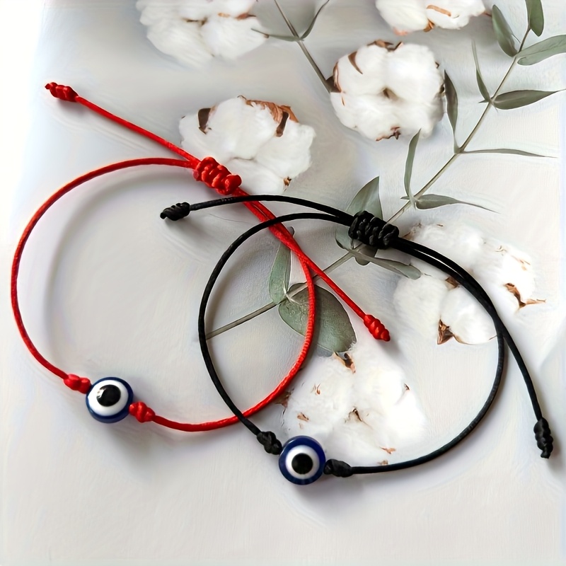Evil Eye Couple Bracelet, Retro Blue Thread Hand Accessory